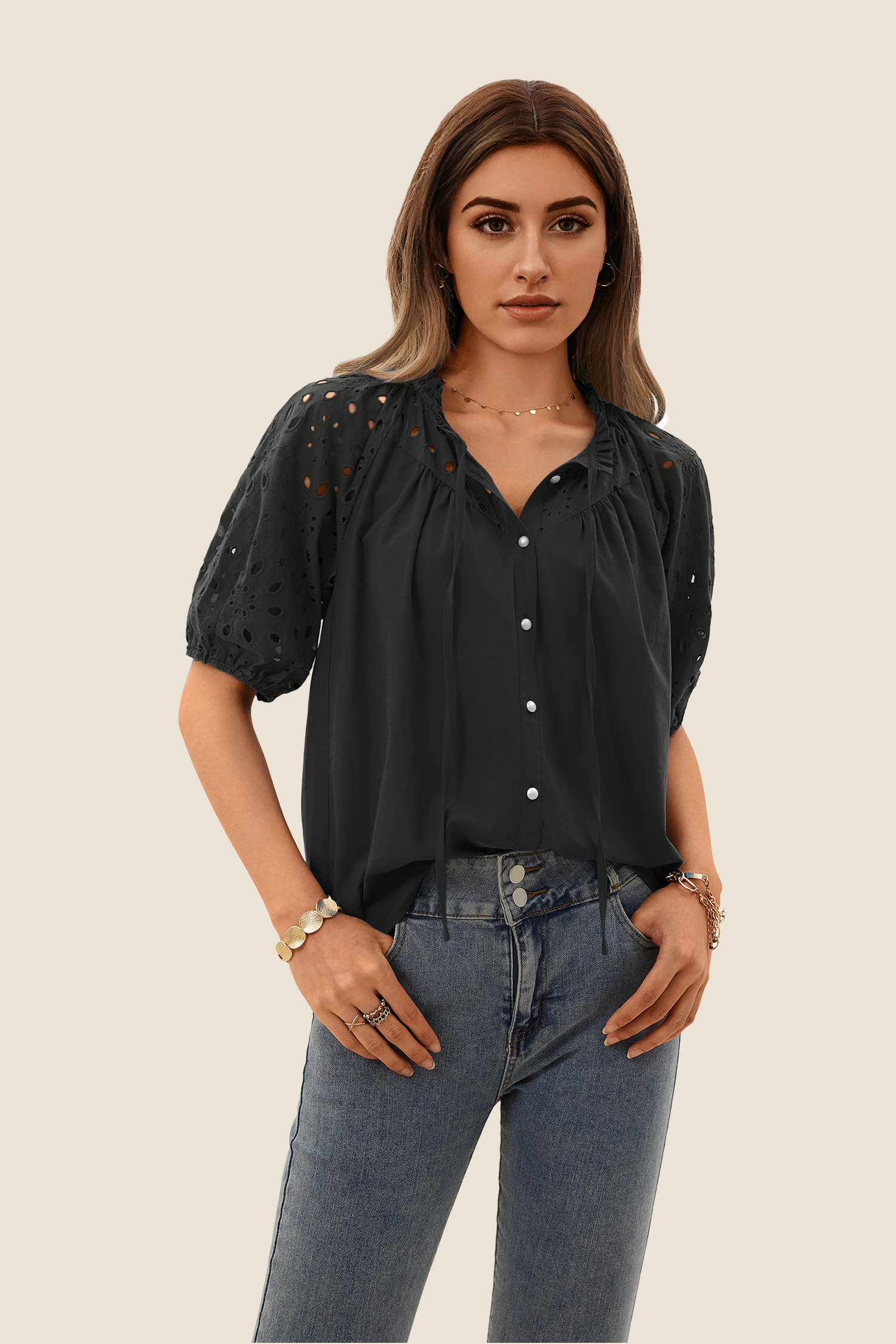 Short Sleeve Blouse & Shrug Tops