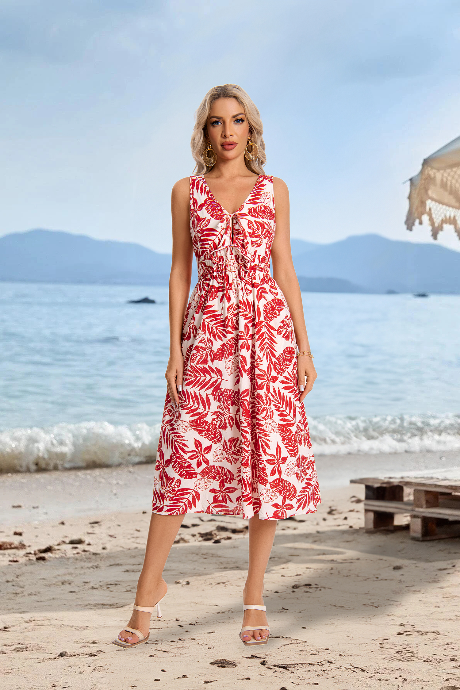 Tropical & Hawaiian Midi Dress