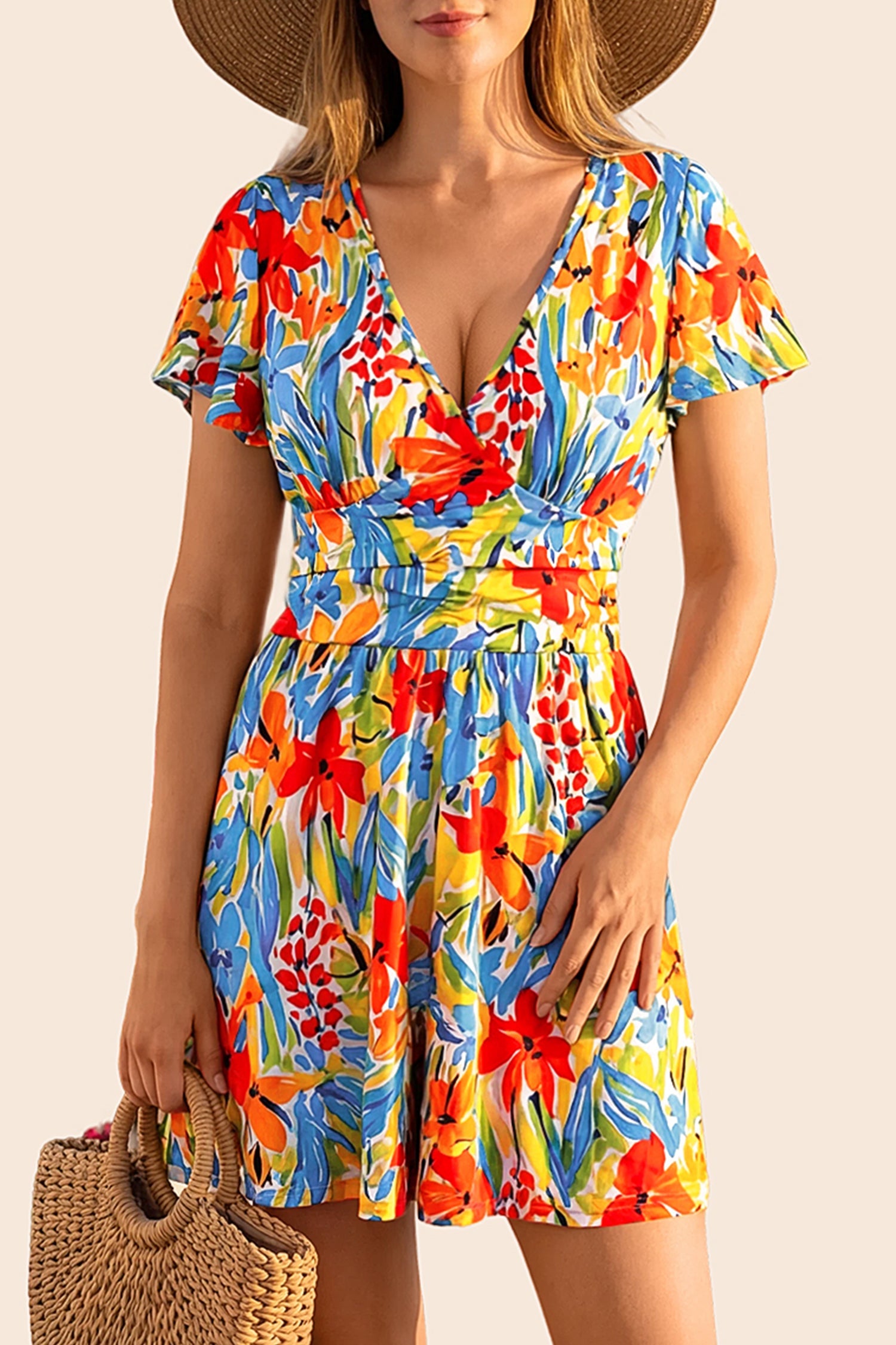 Vacation Short Sleeve Romper