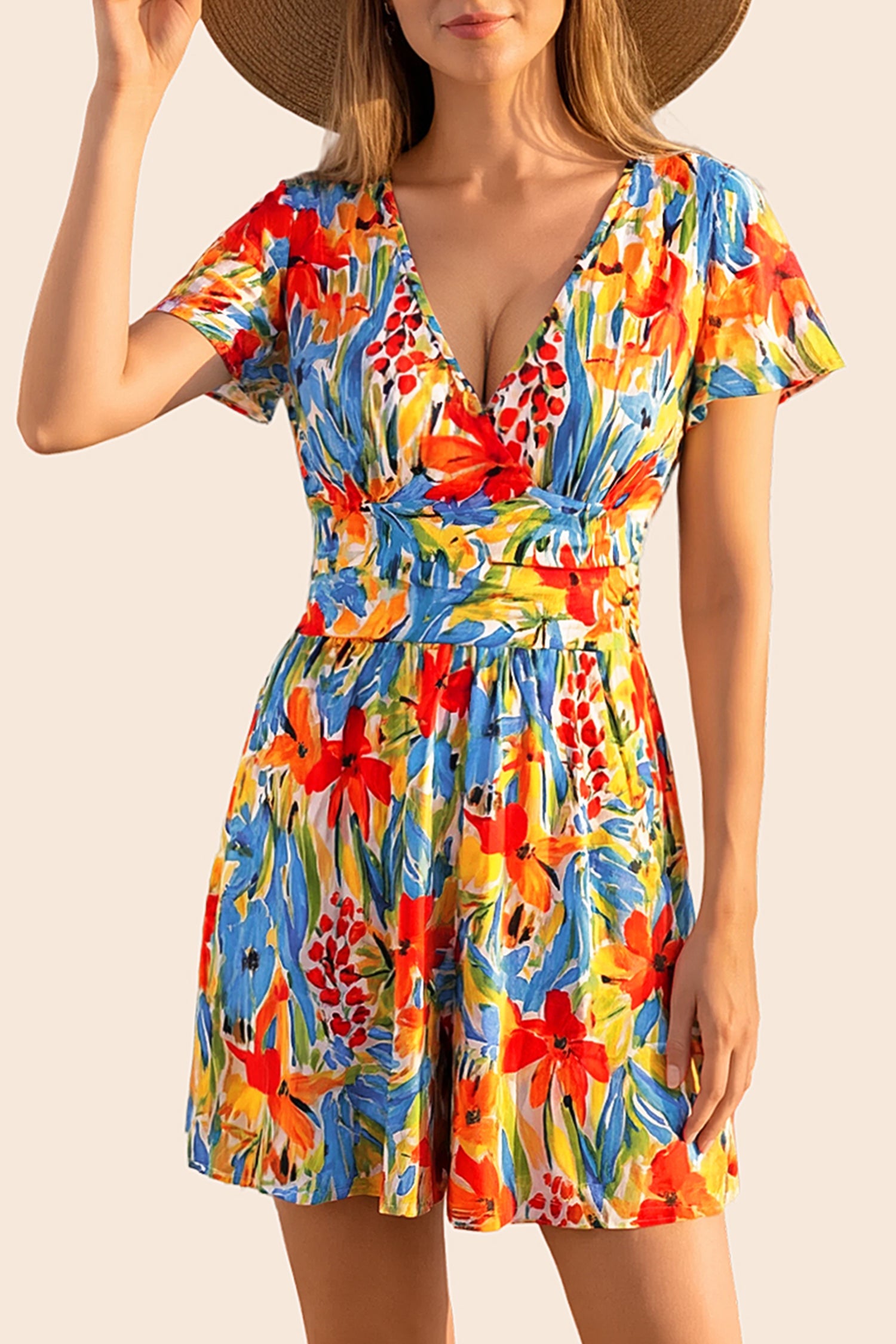 Vacation Short Sleeve Romper