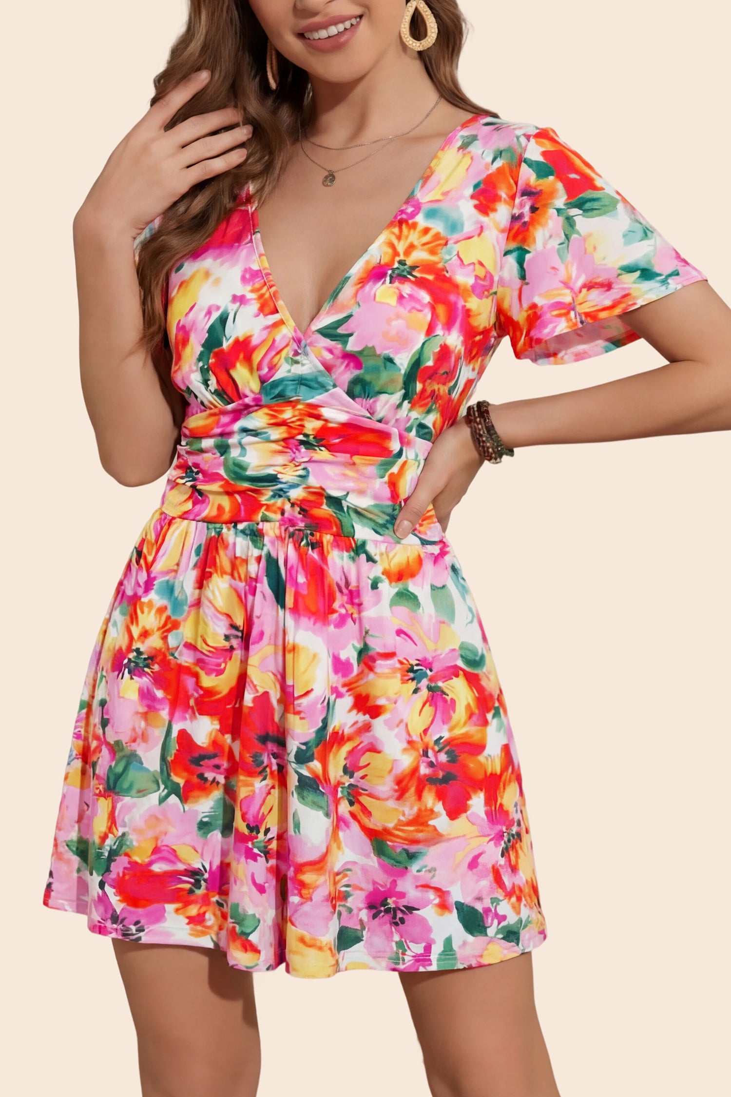 Vacation Short Sleeve Romper