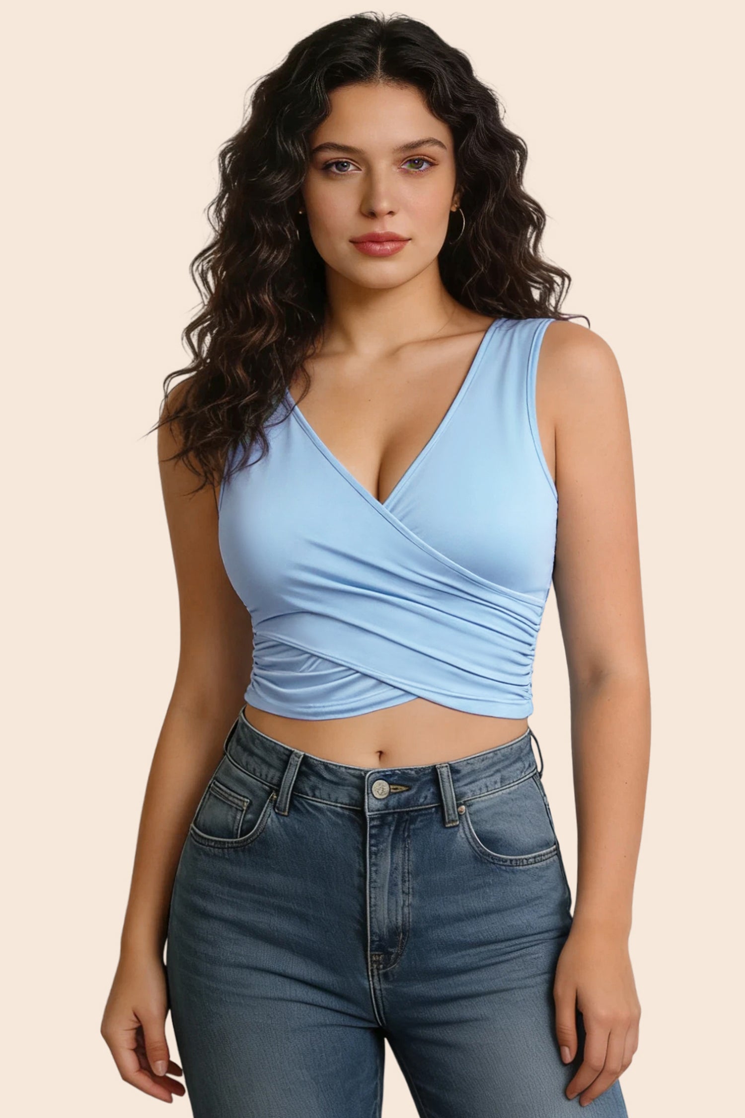 Solid Sleeveless Blouse