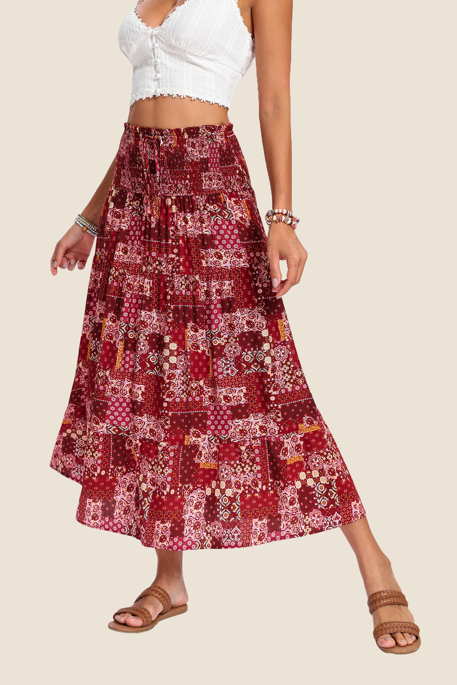 Boho Midi Skirt