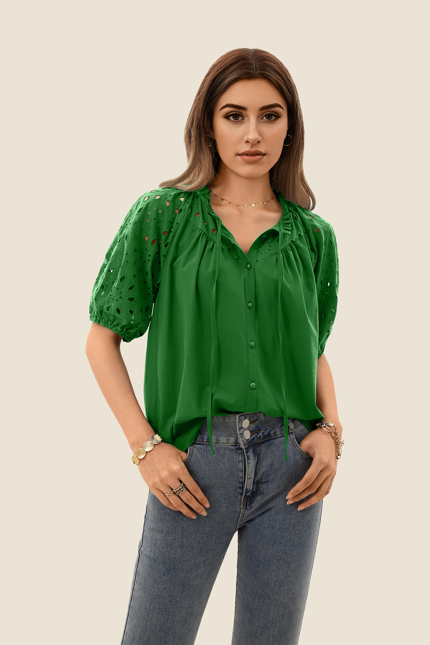 Short Sleeve Blouse &amp; Shrug Tops