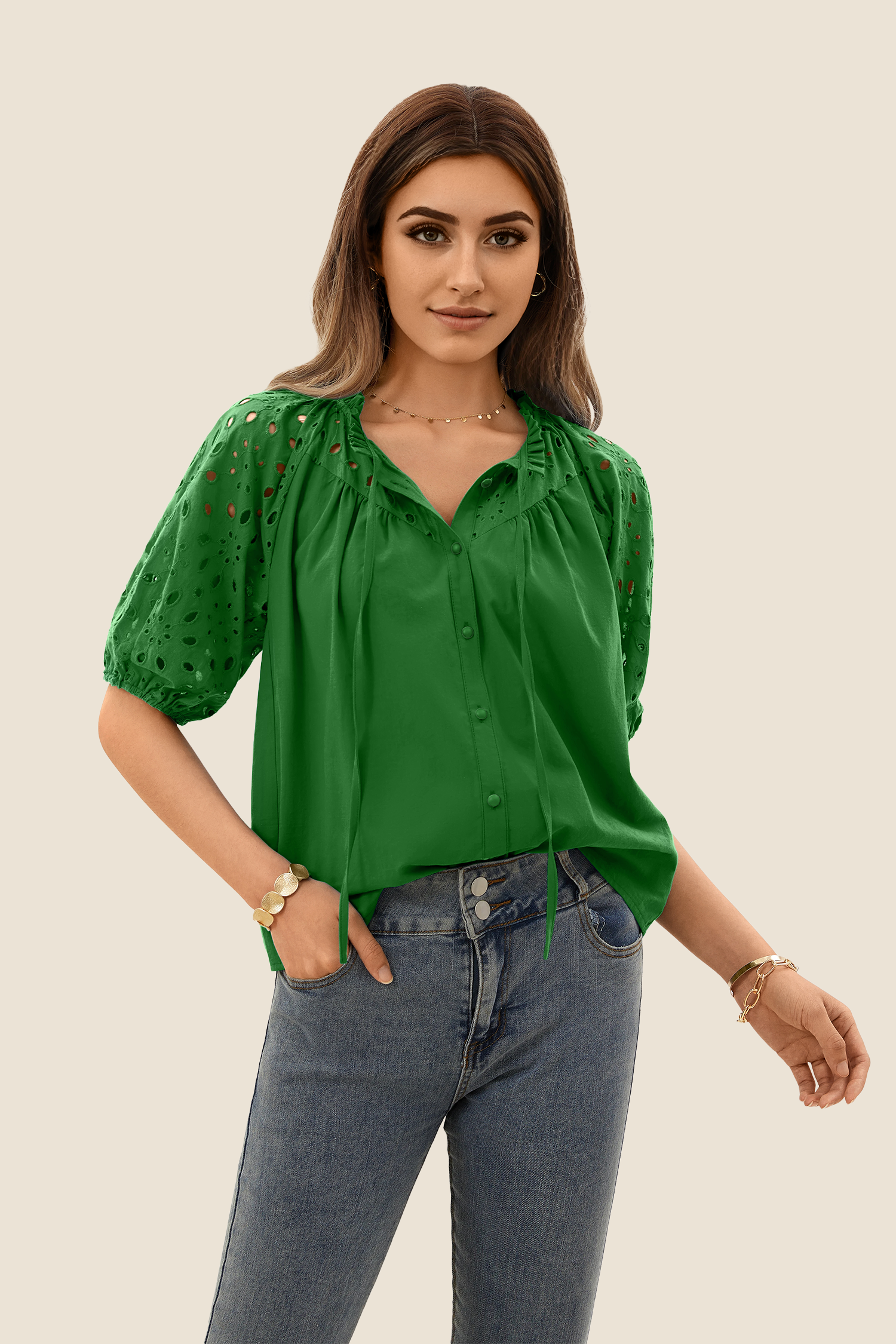 Short Sleeve Blouse &amp; Shrug Tops