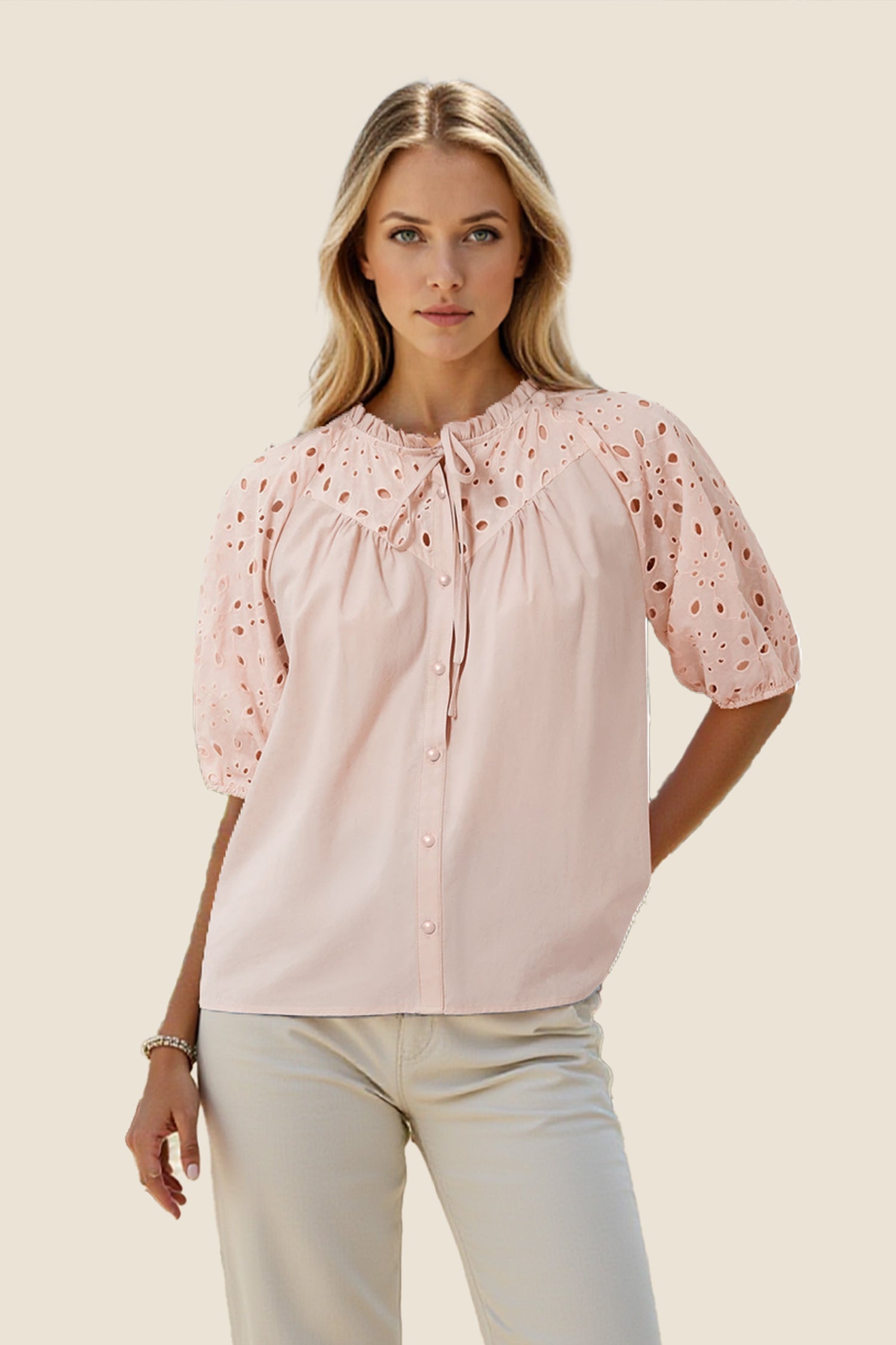 Short Sleeve Blouse &amp; Shrug Tops