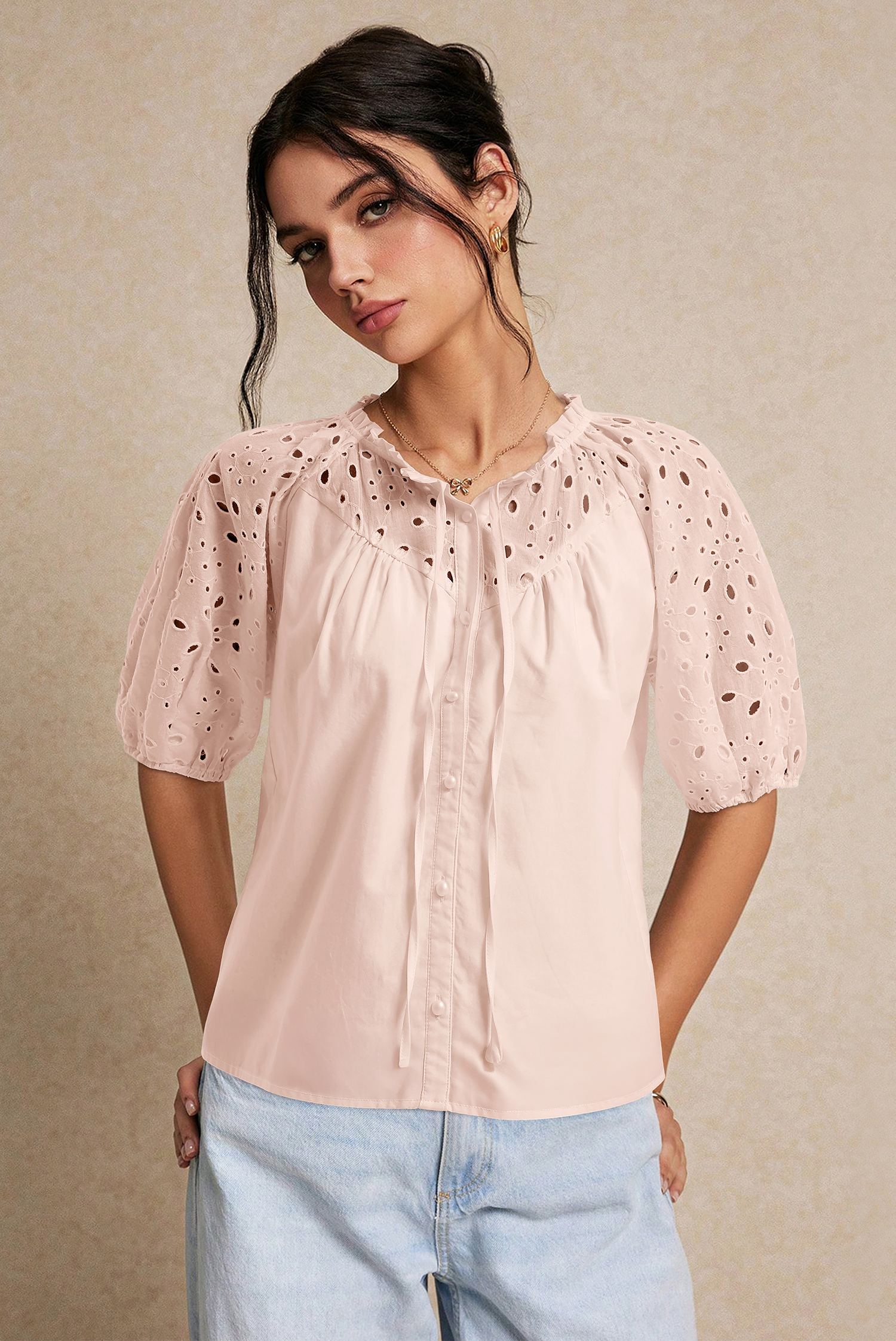 Short Sleeve Blouse &amp; Shrug Tops