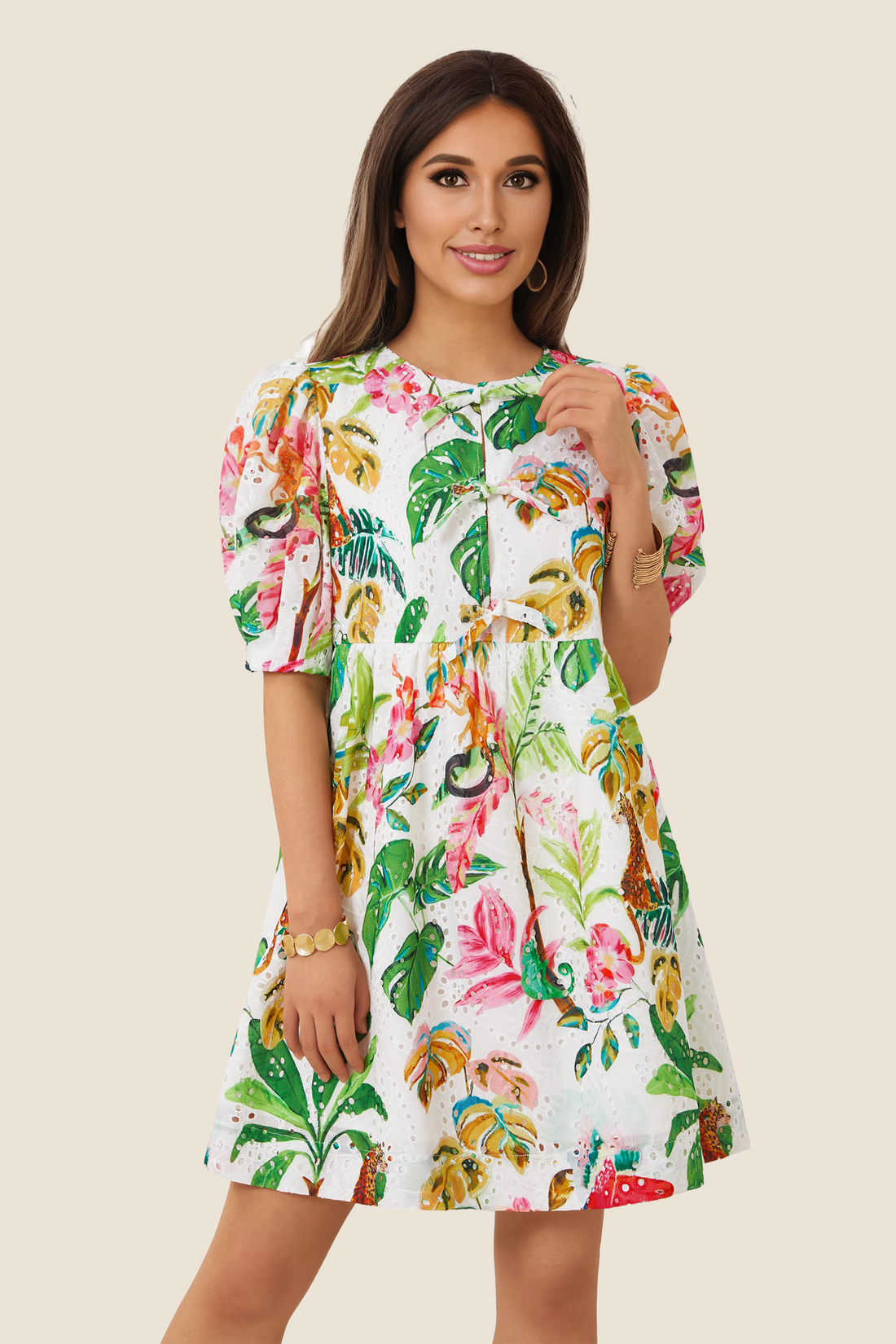 Tropical &amp; Hawaiian Mini Dress
