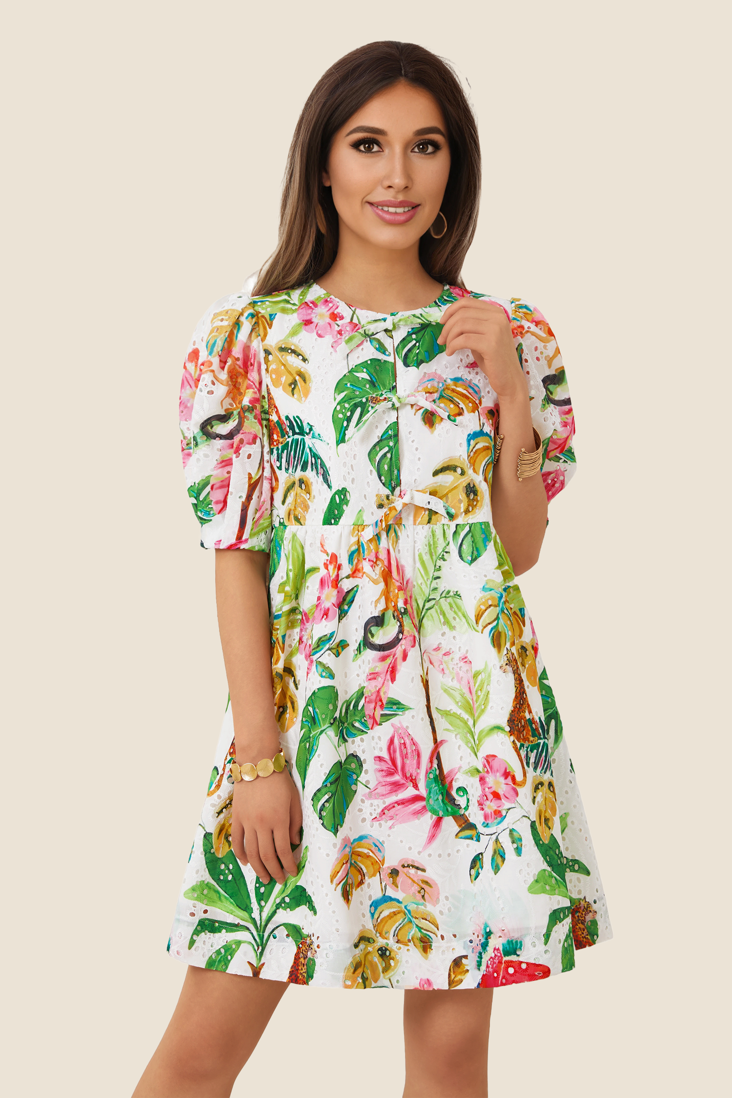 Tropical &amp; Hawaiian Mini Dress
