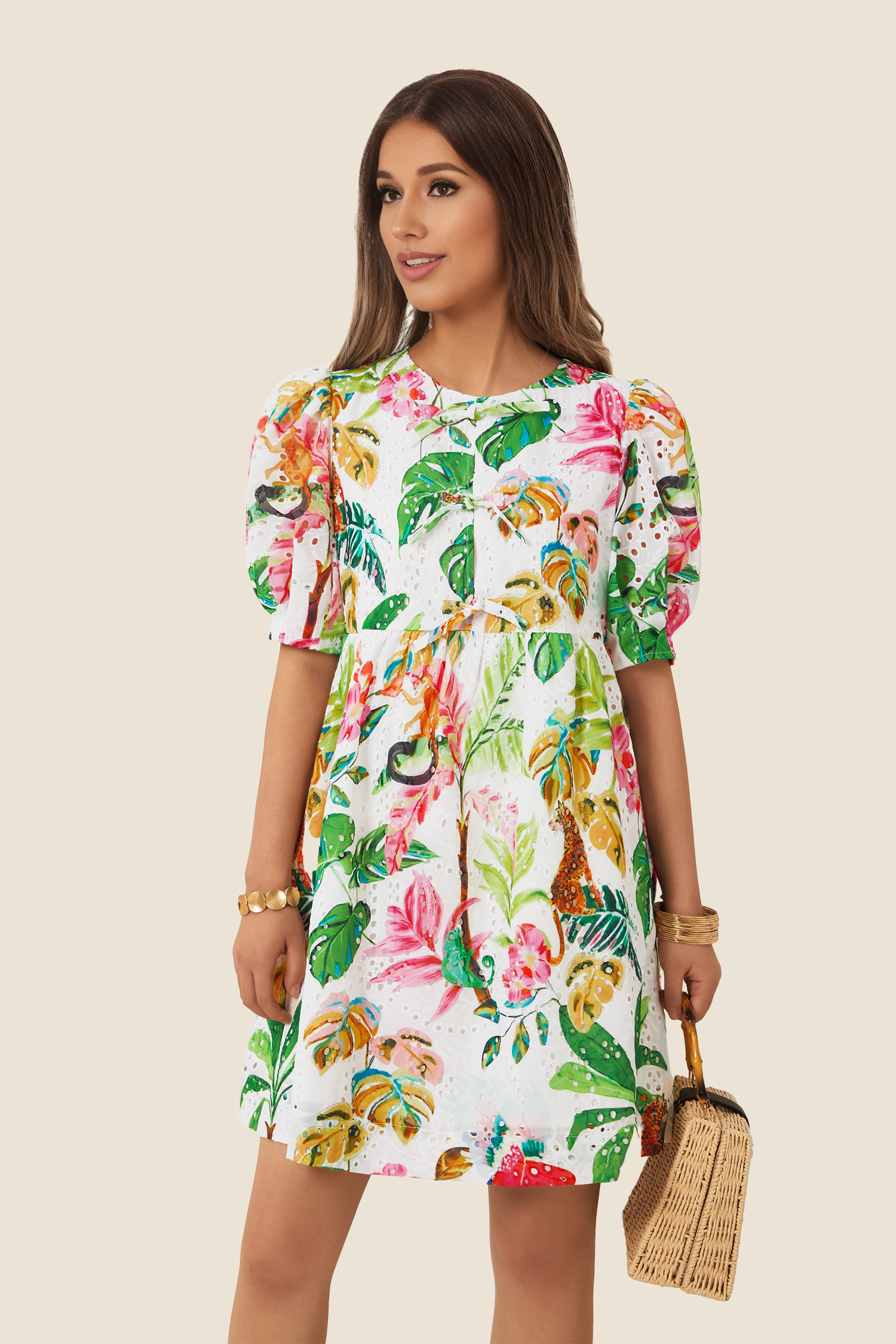Tropical &amp; Hawaiian Mini Dress