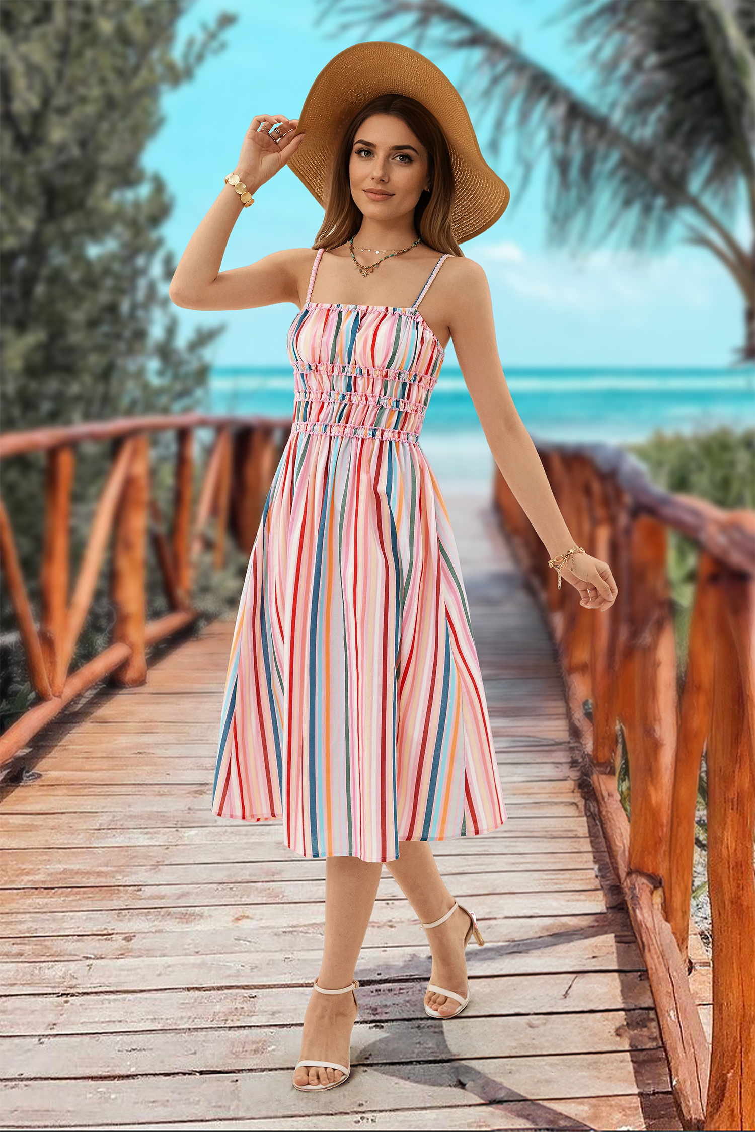 Vacation &amp; Resort Wear Knee Length Dress
