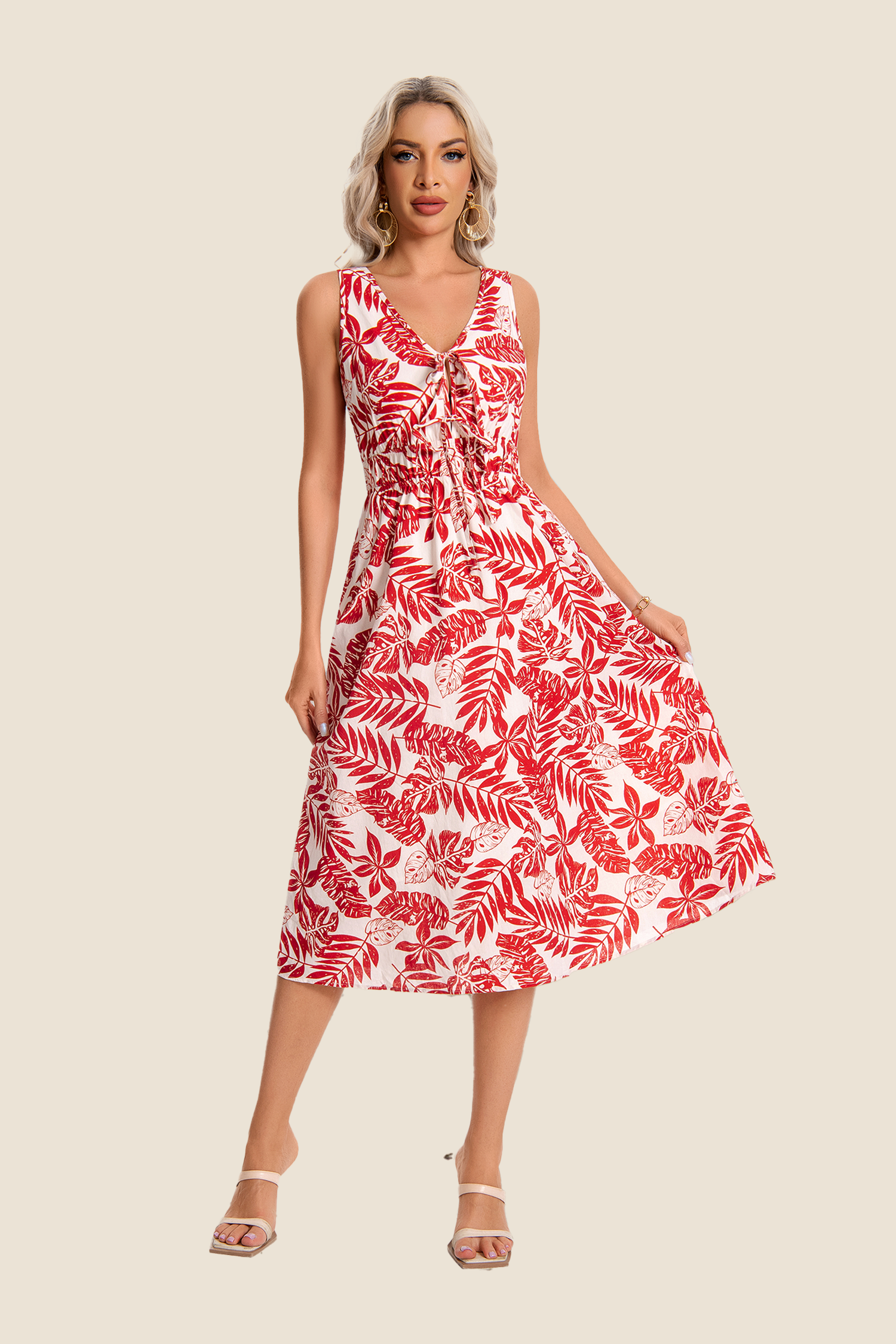 Tropical &amp; Hawaiian Midi Dress