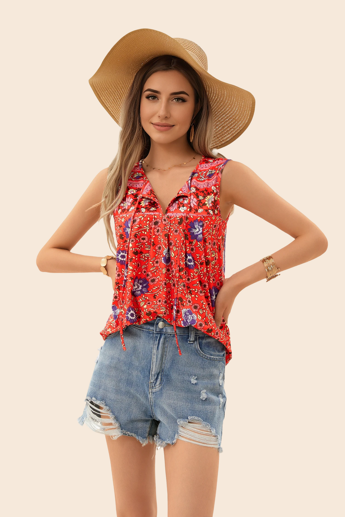 Casual Sleeveless Blouse