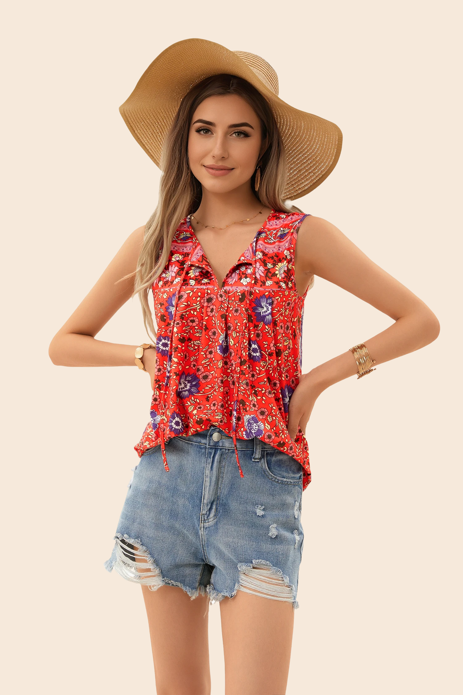 Casual Sleeveless Blouse