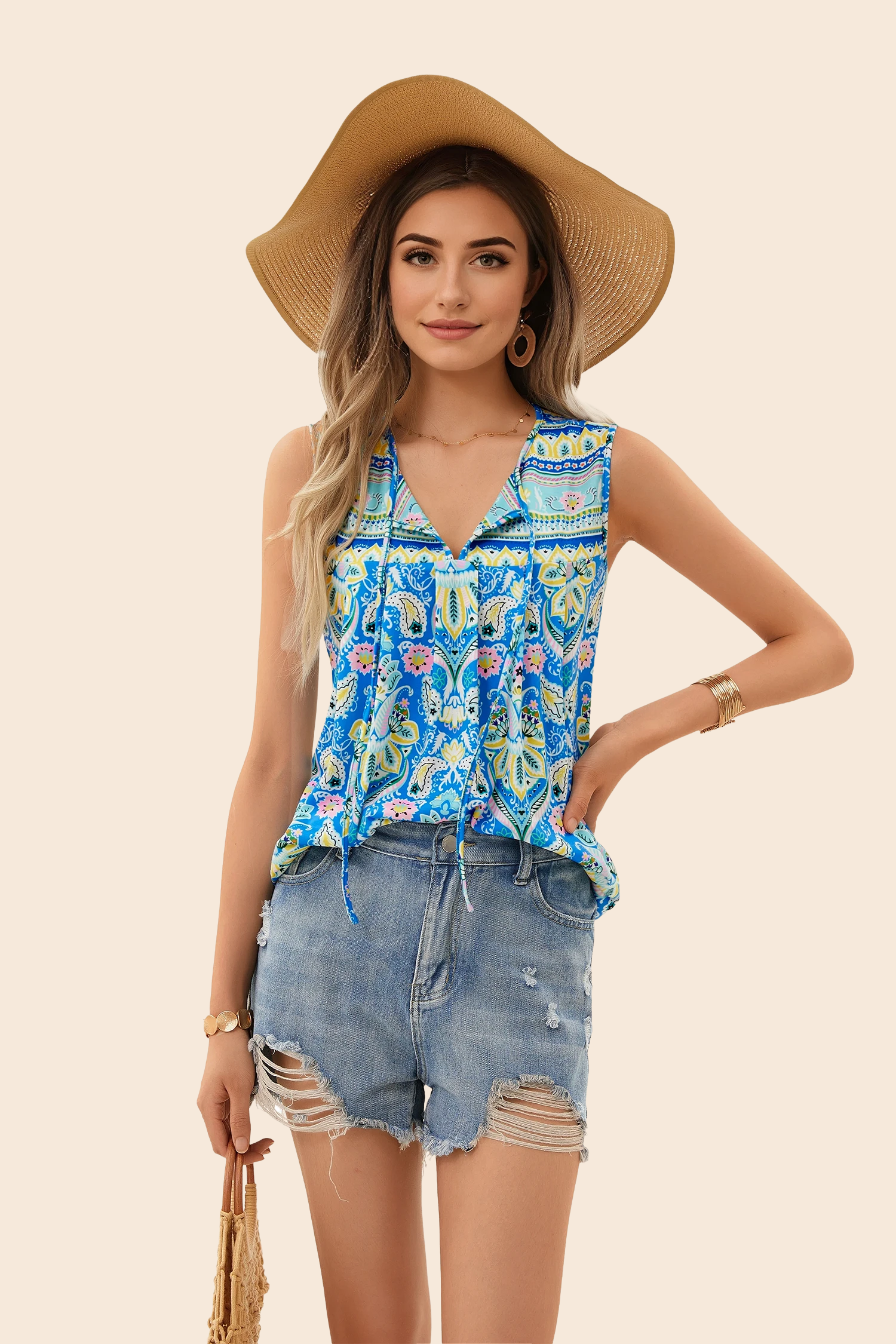 Casual Sleeveless Blouse