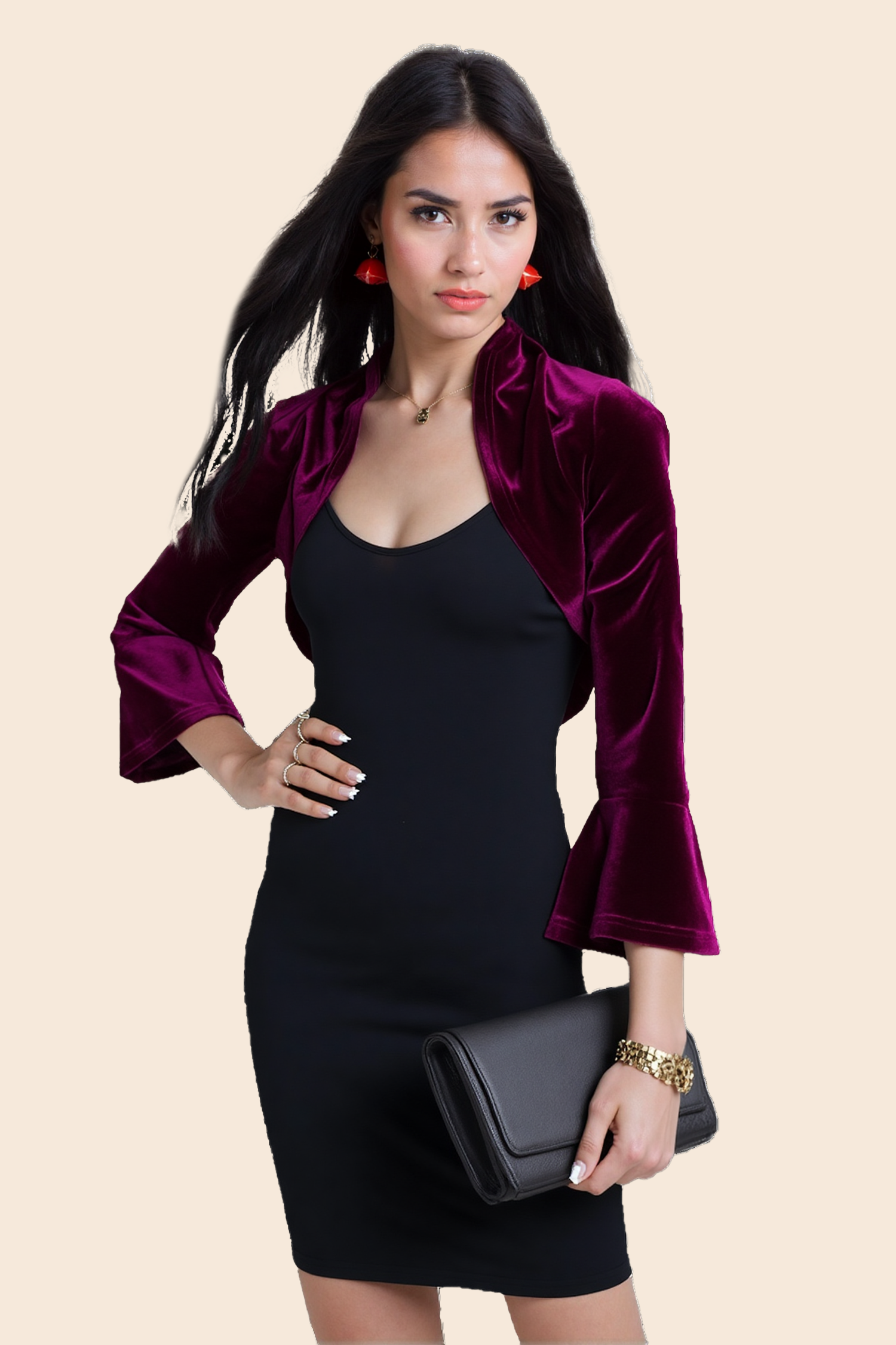 Elegant 3/4sleeve Shrug