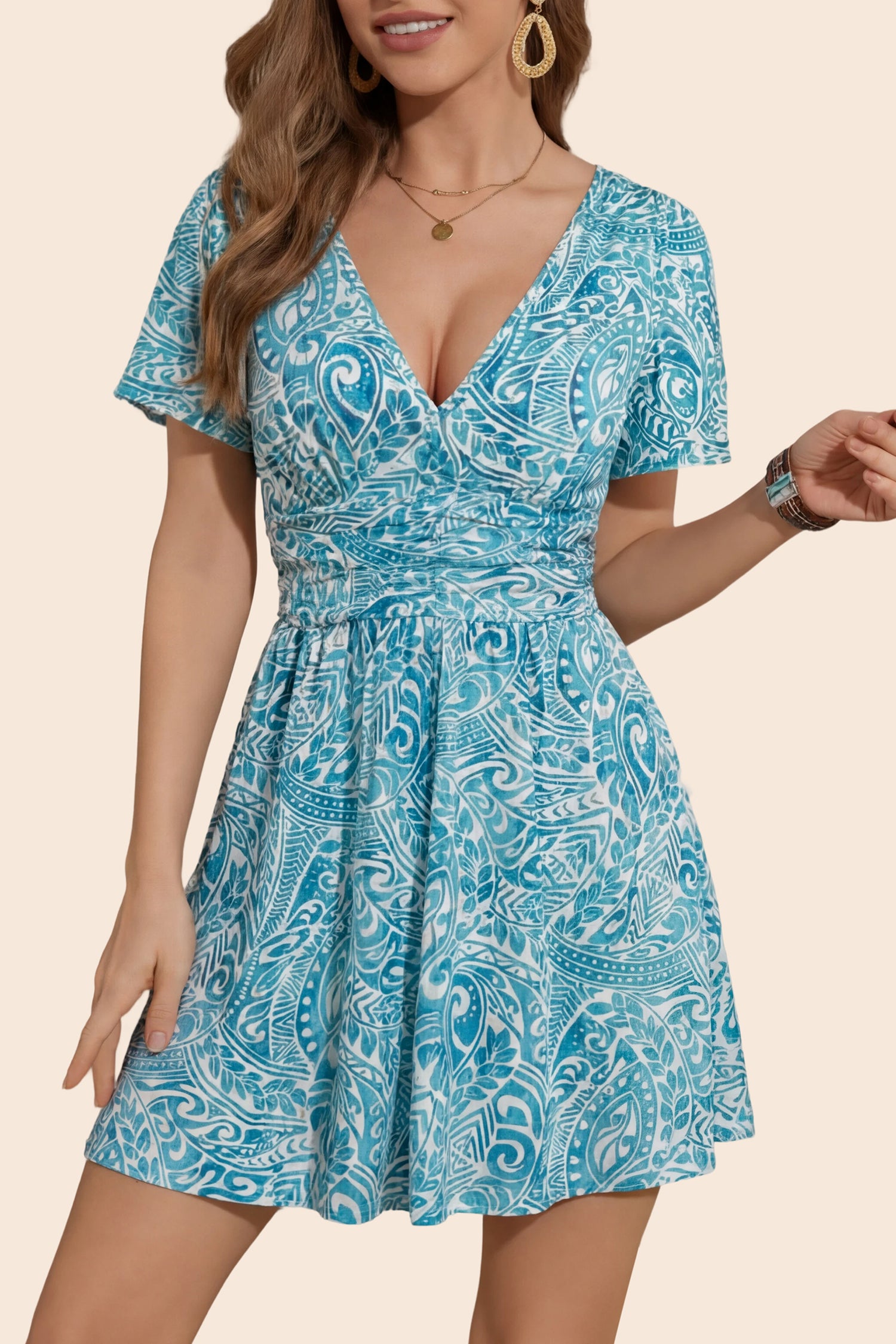 Vacation Short Sleeve Romper