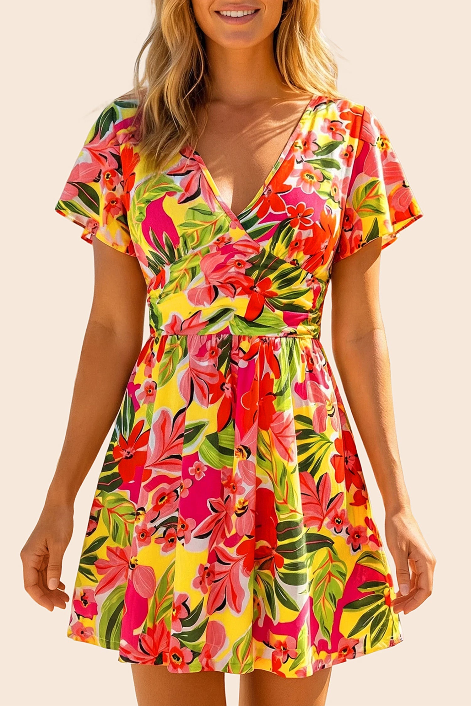 Vacation Short Sleeve Romper
