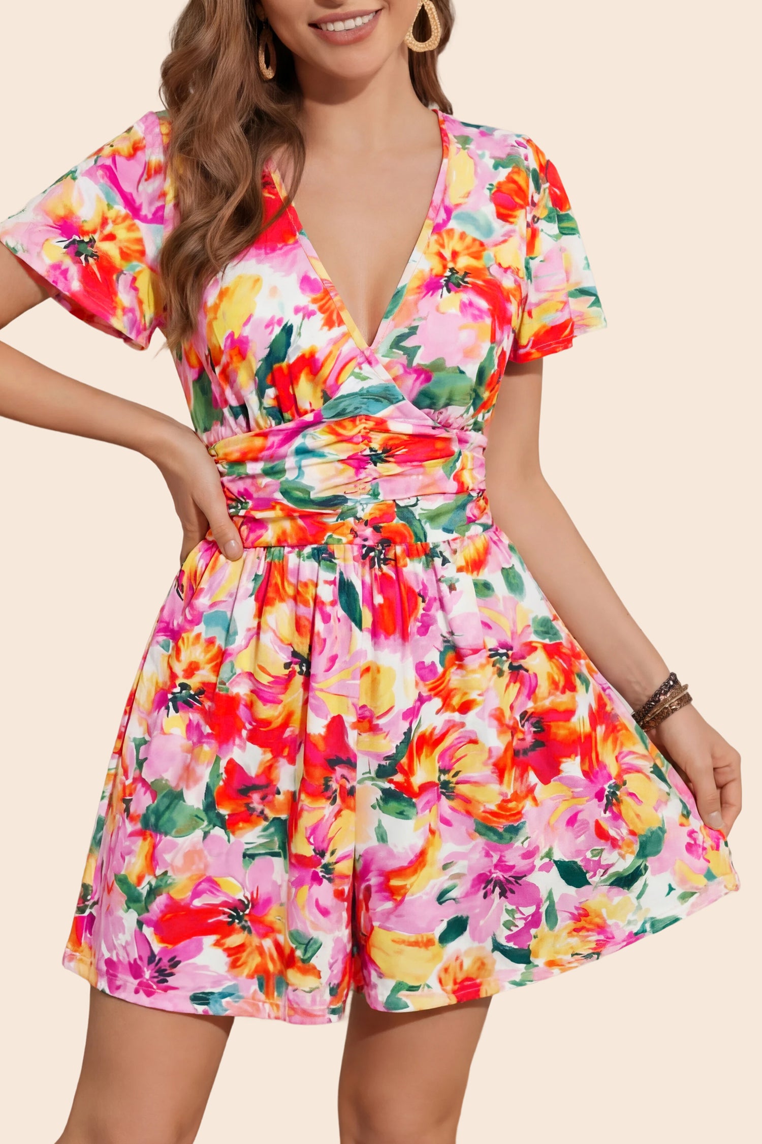 Vacation Short Sleeve Romper