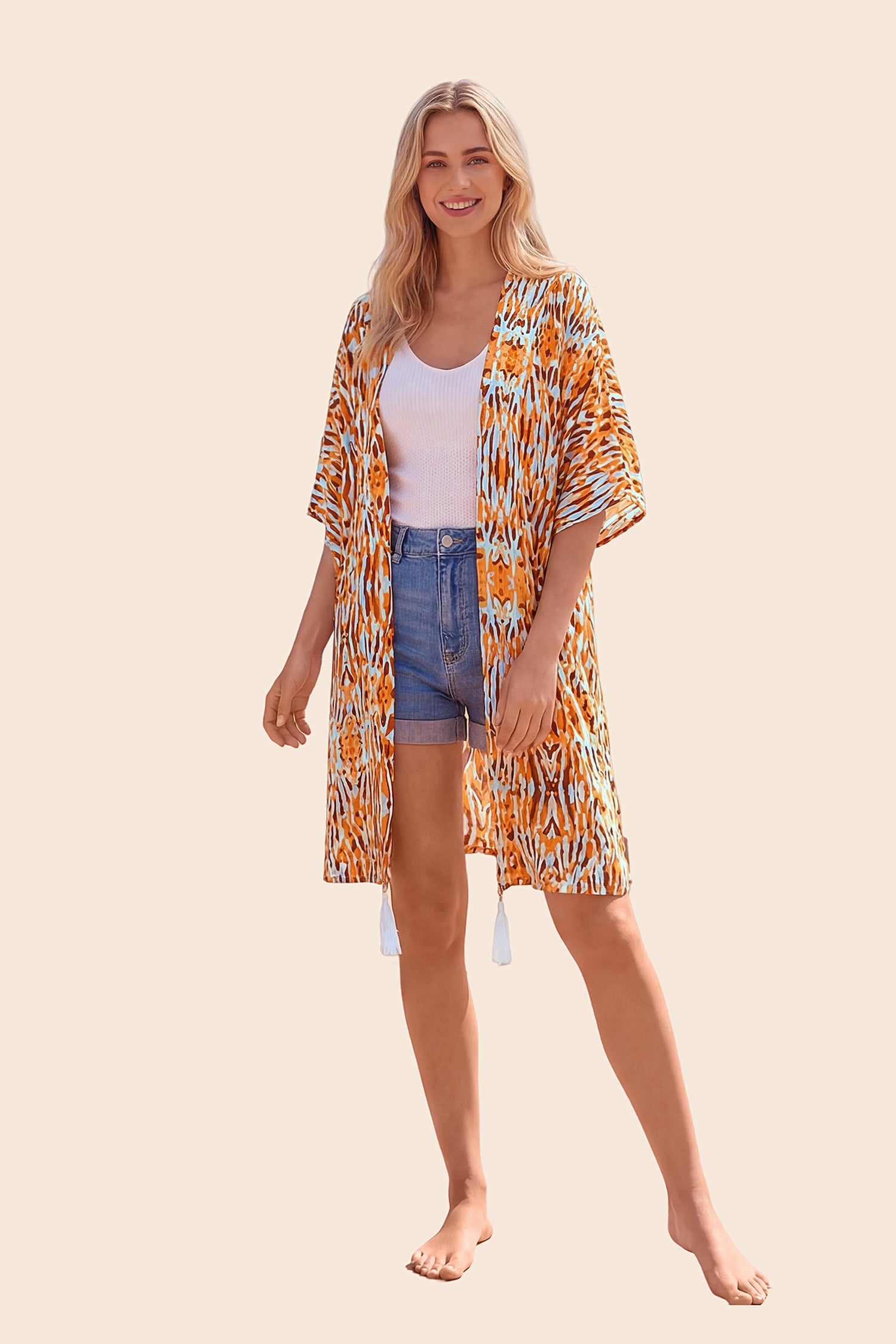 Vacation &amp; Resort Wear 3/4Sleeve Cardigan