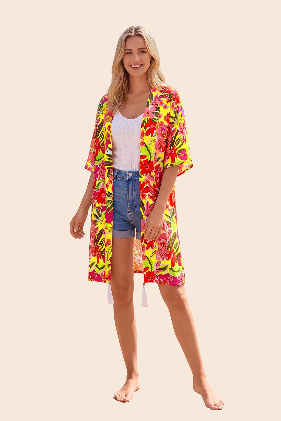 Vacation &amp; Resort Wear 3/4Sleeve Cardigan