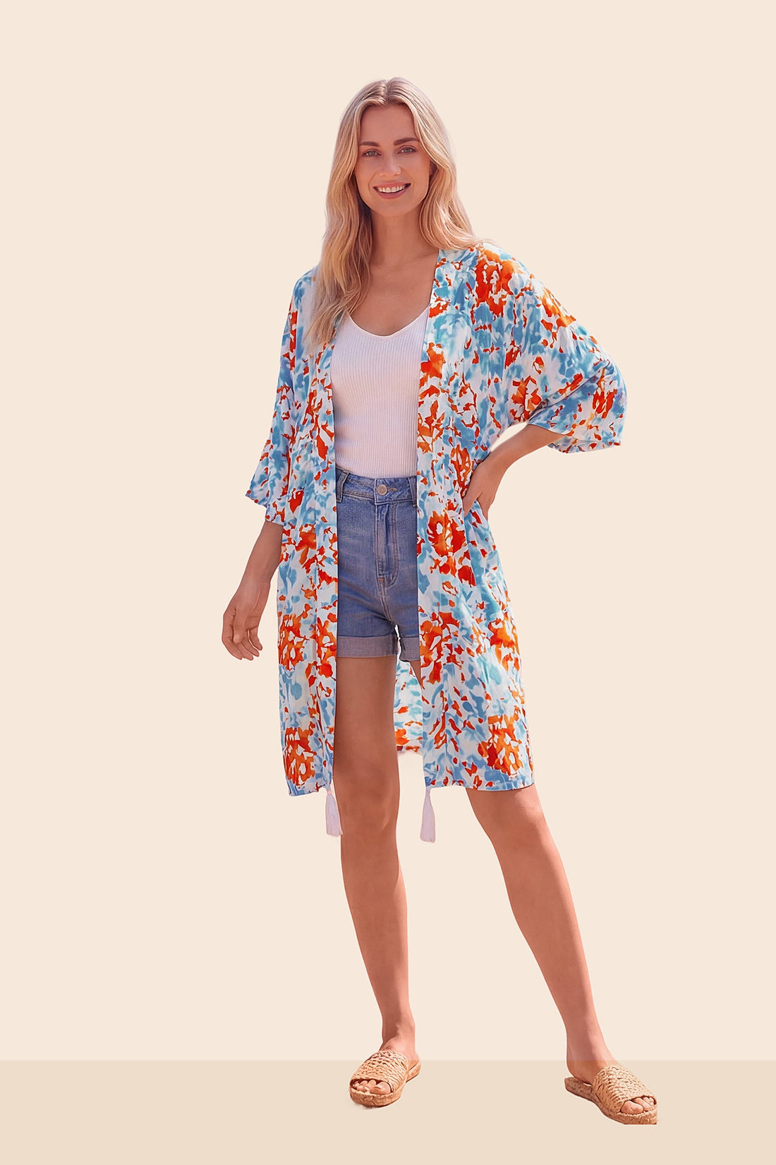 Vacation &amp; Resort Wear 3/4Sleeve Cardigan