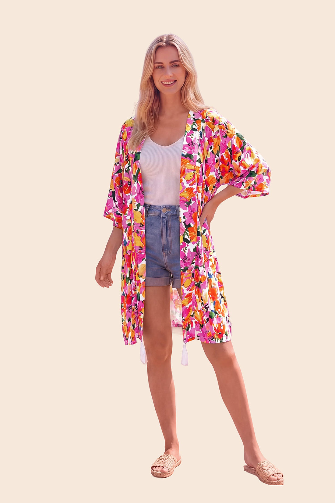 Vacation &amp; Resort Wear 3/4Sleeve Cardigan