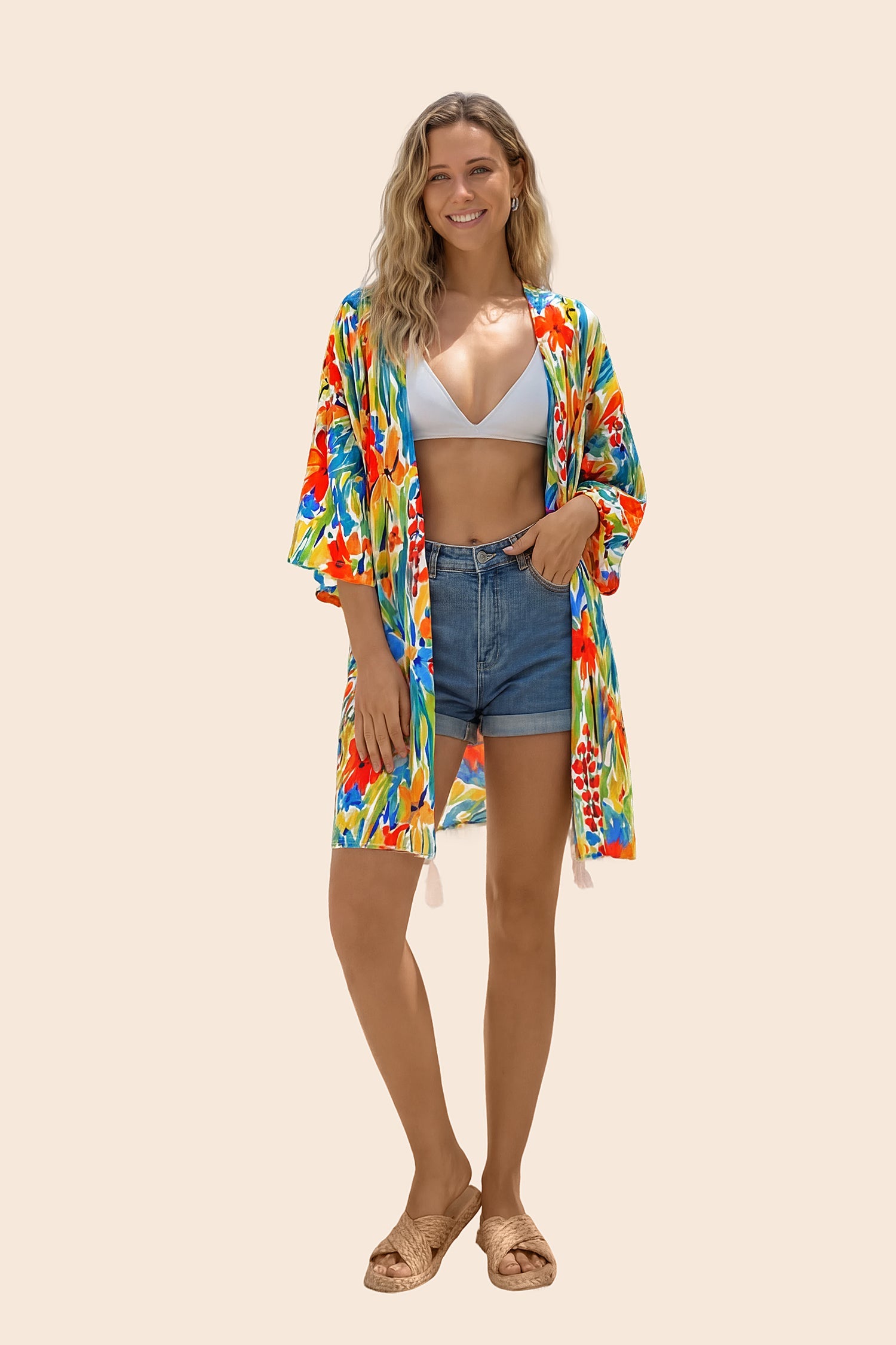 Vacation &amp; Resort Wear 3/4Sleeve Cardigan