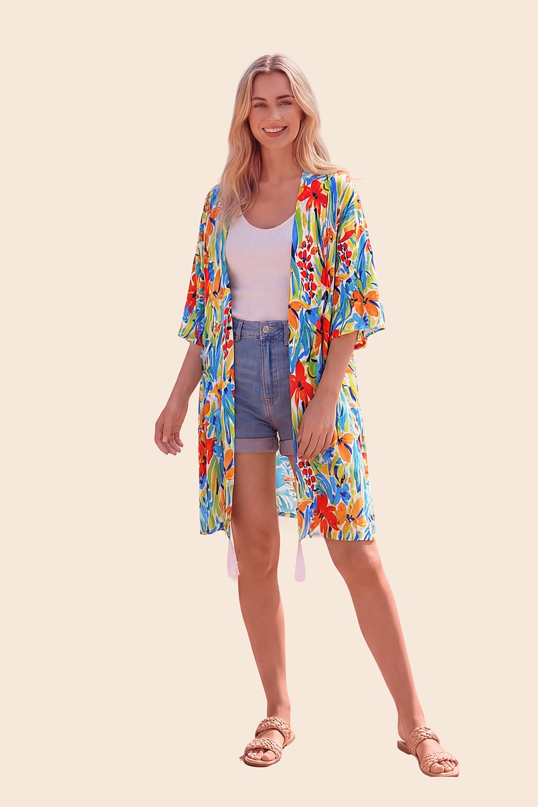 Vacation &amp; Resort Wear 3/4Sleeve Cardigan