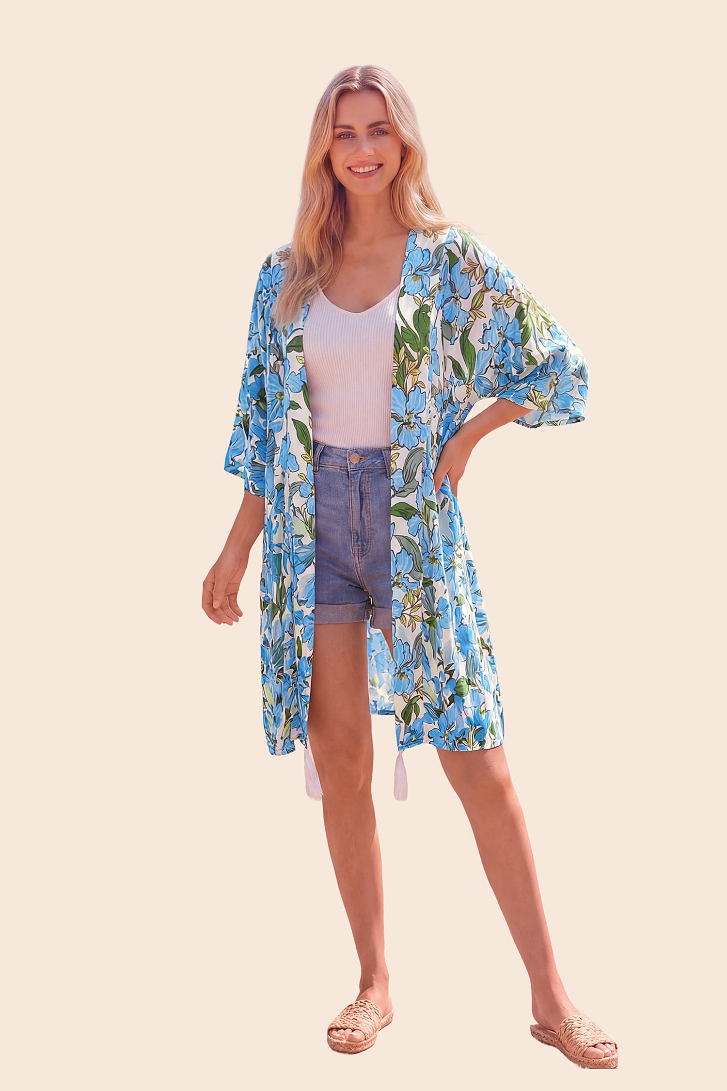 Vacation &amp; Resort Wear 3/4Sleeve Cardigan