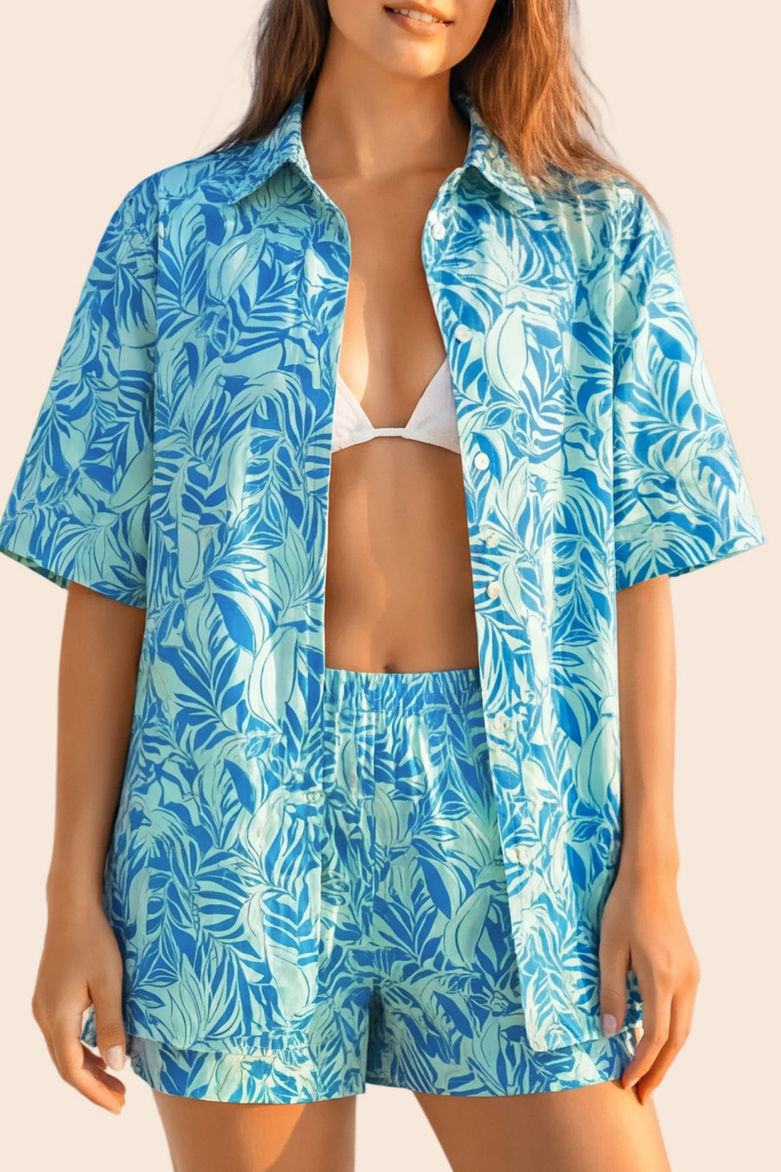 Vacation &amp; Resort Wear Short Sleeve Blouse &amp; Shrug