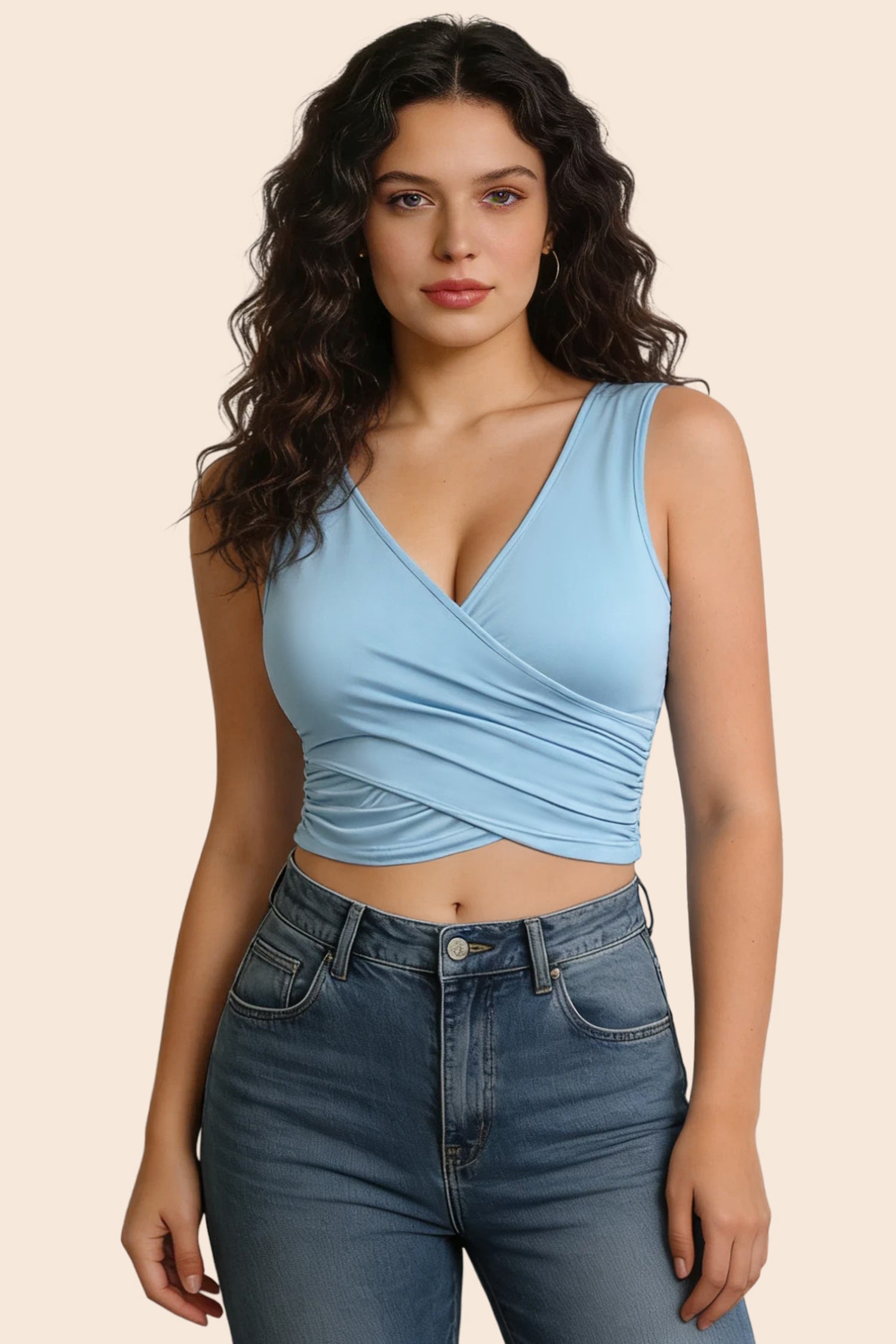 Solid Sleeveless Blouse