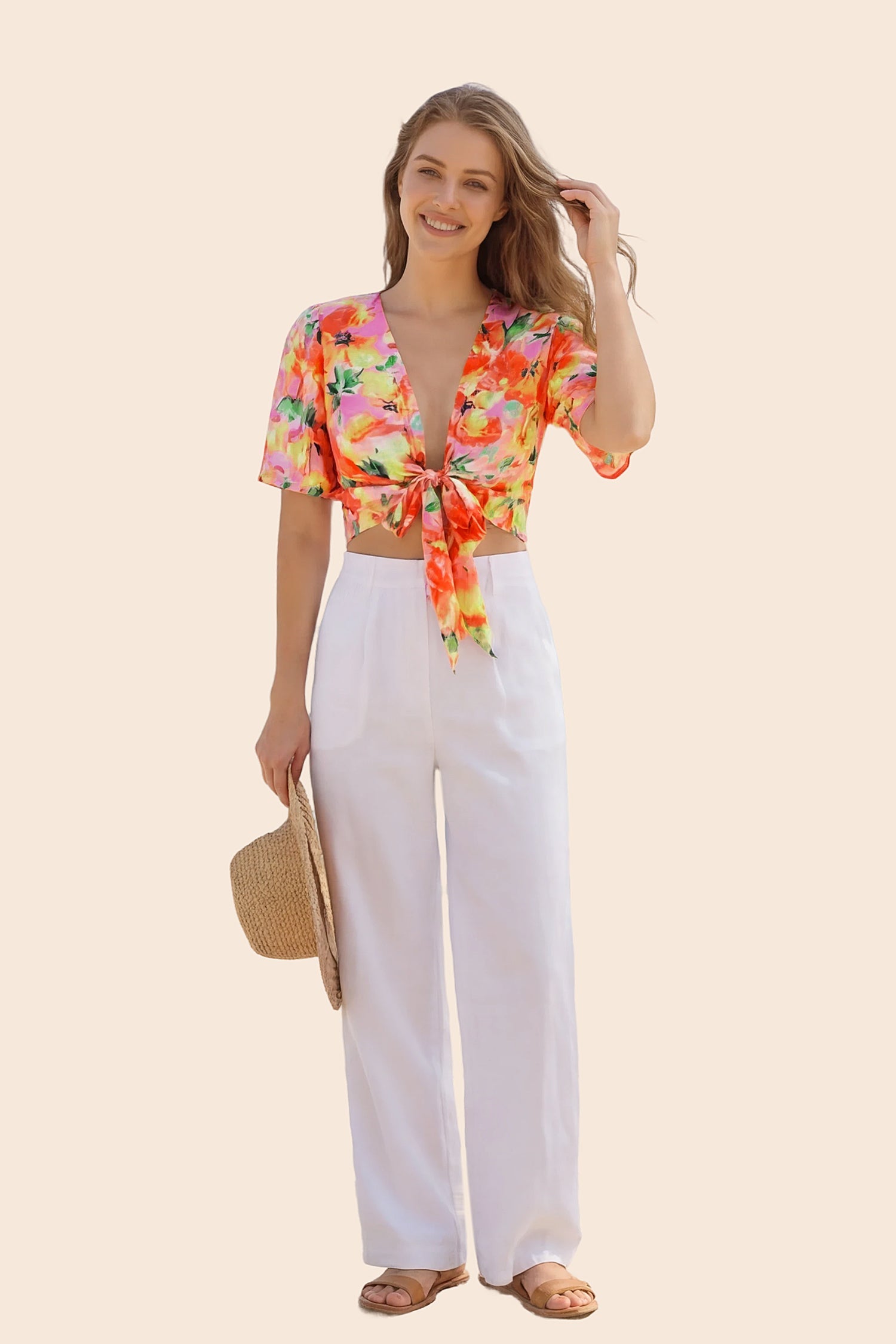 Vacation &amp; Resort Wear Short Sleeve Blouse